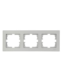 Рамка 3-местн. горизонт. VESNA платина 742-3500-148