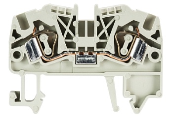 Клемма WKF 4/35 - Проходная клемма, тип фиксации провода: пружинный, номинальное сечение: 4 мм кв., 32A, 800V, ширина: 6 мм, цвет: серый, тип монтажа: DIN 35