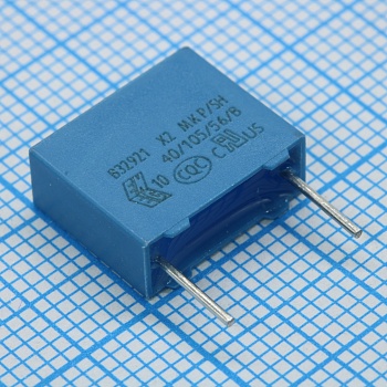 B32921C3473K - Конденсатор пленочный помехоподавляющий X2 0.047мкФ 305В переменного тока ±10% (13 X 5 X 11мм) радиальные выводы пластиковый прямоугольный корпус 10мм 110°С