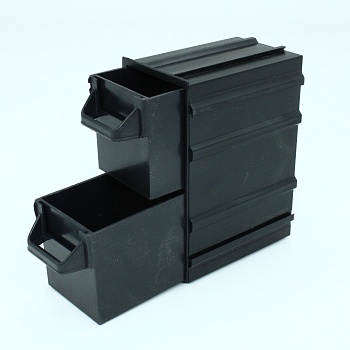 Бокс для р/дет К- 3 непрозрачные - Пластиковый контейнер для хранения крепежа, радиоэлектронных комплектующих, любых небольших деталей