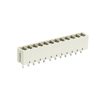 Вилка Wiecon 8513 S / 12 G - Вилочный разъем, вертикальный, на плату, шаг 3,5 мм, 12 полюсов, фиксация на плате пайкой, 250V, 8А, без маркировки, цвет: серый, серия 8513 S G