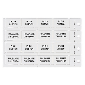 brdT1527B - Жесткая вставка для маркировки, цвет-белый, размер 15х27 мм, 480 шт/упак.