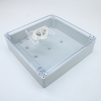 G2135C - Герметичный корпус из поликарбоната с прозрачной крышкой, IP65, светло-серый