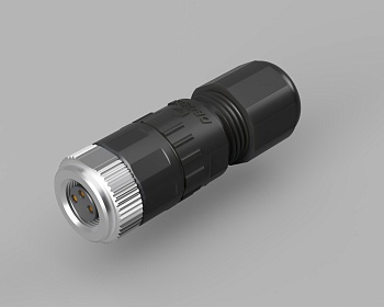 Розеточный разъем PB-M8A-03P-FF-SL7001 - Розеточный разъем на кабель, 3 полюса, M8, прямой, винтовая фиксация провода, A-Code, диаметр кабеля: 4,0-6,0 мм, сечение: 0,25-0,34 мм кв., 3А, 60V, пластик