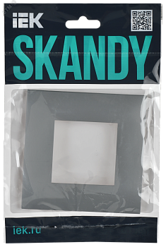 SKANDY Рамка 1-местная SK-F01Gr серый IEK SK-M12-K03