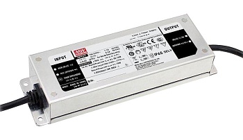 ELG-100-36A-3Y - AC-DC, 95,8Вт, IP65, вход 100…305В AC, 47…63Гц/142…431В DC, ККМ, выход 18...36В/2,66А, изоляция 3750В AC, в кожухе 199х63х35,5мм, -40…+70°С, рег. выхода, с проводом заземления