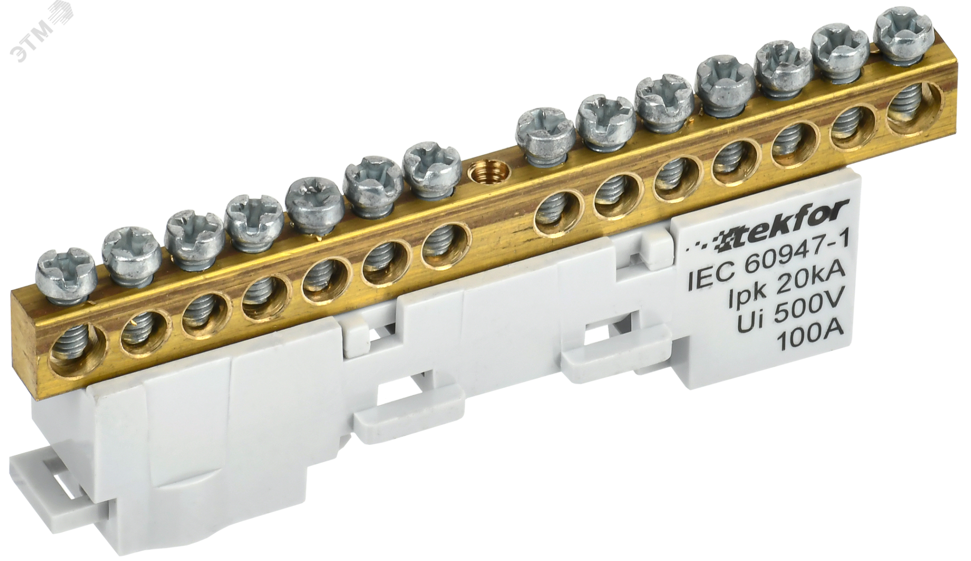 TEKFOR Шина L фаза неизолированная на универсальном держателе 6х9-14-Ср IEK TF-NN10-14-DL-K03