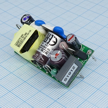 MFM-10-12 - AC-DC med, 10.2Вт, вход 80...264В AC 47...440 Гц, выход 12В/0.85А, изоляция 4000В AC, без корпуса 42х22.3х20.5мм, -30...+85°C