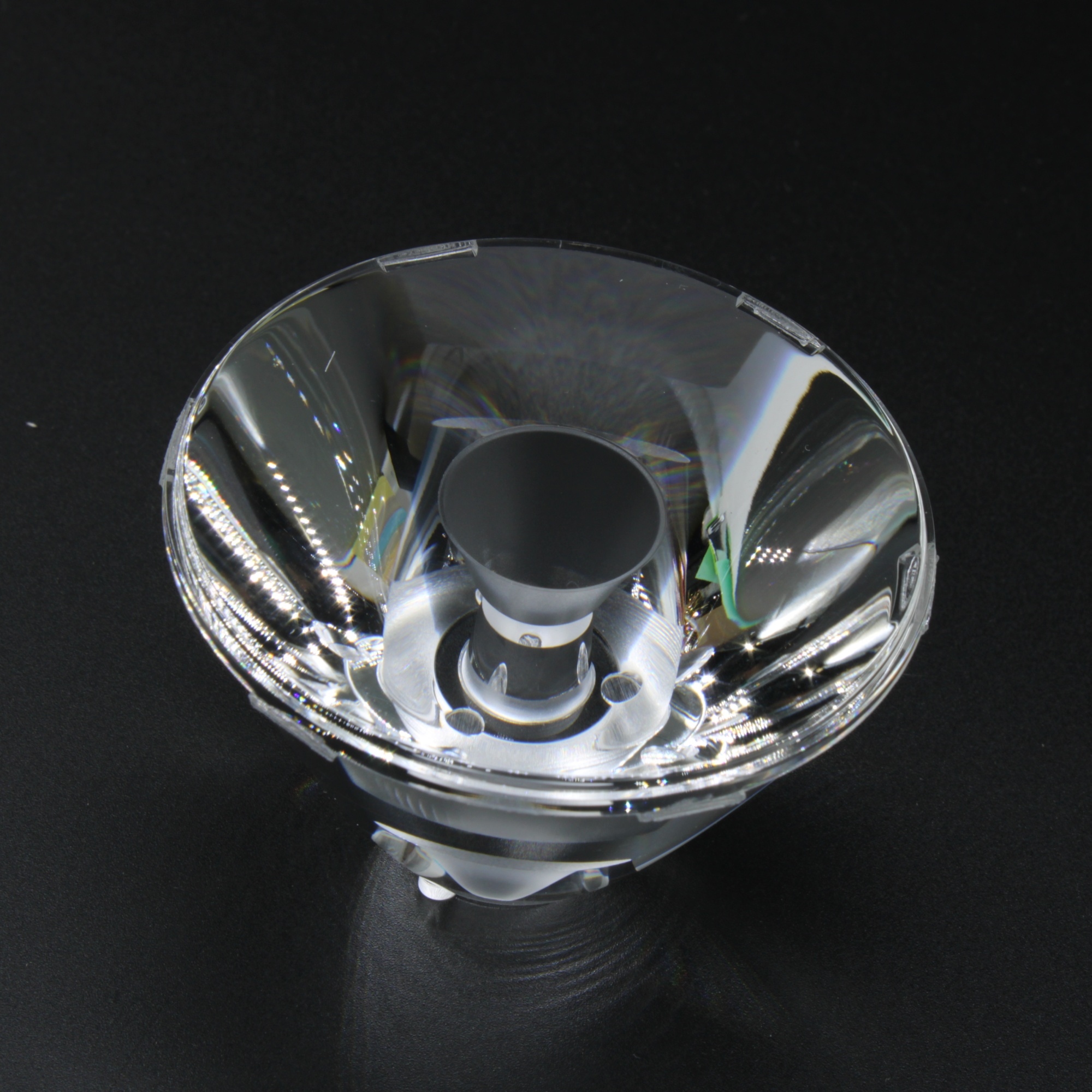 AJYS56DH38-2G - Линза для светодиода 3535/3030/5050XML,   эфф=93%, ~2°,  D=56mm  H:38mm, PMMA