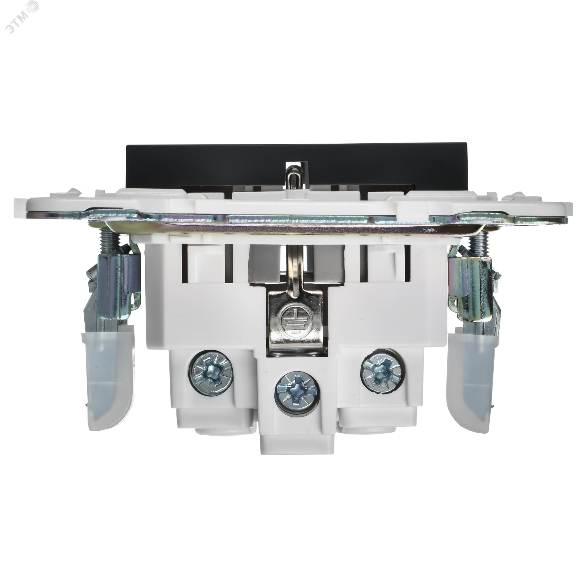 SKANDY Розетка с заземлением с защитными шторками 16А SK-R04G графит IEK SK-R14-16-K53