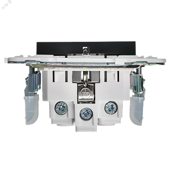 SKANDY Розетка с заземлением с защитными шторками 16А SK-R04G графит IEK SK-R14-16-K53