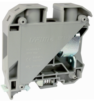 Проходная клемма UKJ-70 - Проходная клемма, тип фиксации провода: винтовой, номинальное сечение: 6