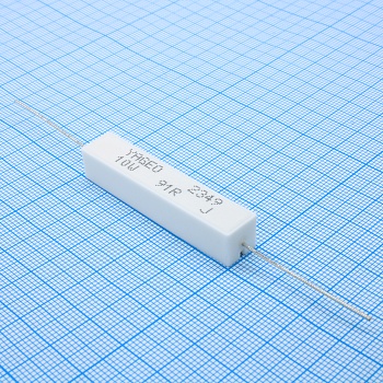 SQP10AJB-91R - Резистор керамический цементный аксиальный (SQP) 10Вт 82Ом ±5%