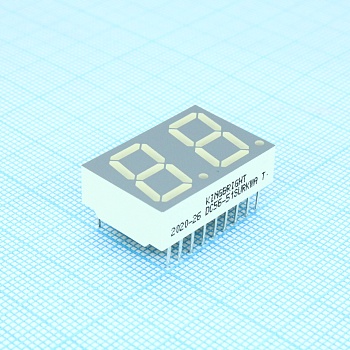DC56-51SURKWA - 2-х разрядный индикатор 14,22мм/красный/630нм/14-30мкд