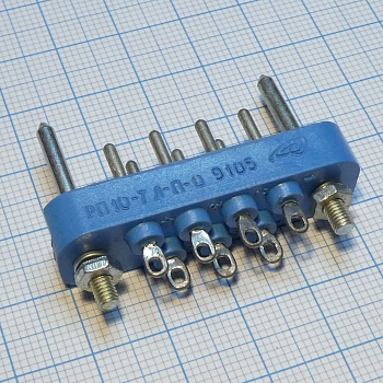 РП10-7 Л-П-О вилка - Соединитель  низкочастотный, прямоугольный, внутреннего монтажа