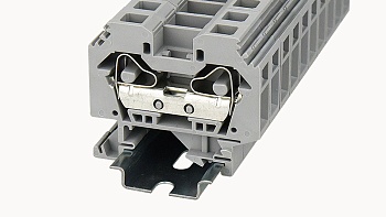 Проходная клемма WS16-SD-01P-11 - Проходная клемма, тип фиксации провода: пружинный, номинальное сечение: 16 мм кв., 76A, 800V, ширина: 4 мм, цвет: серый, тип монтажа: DIN35