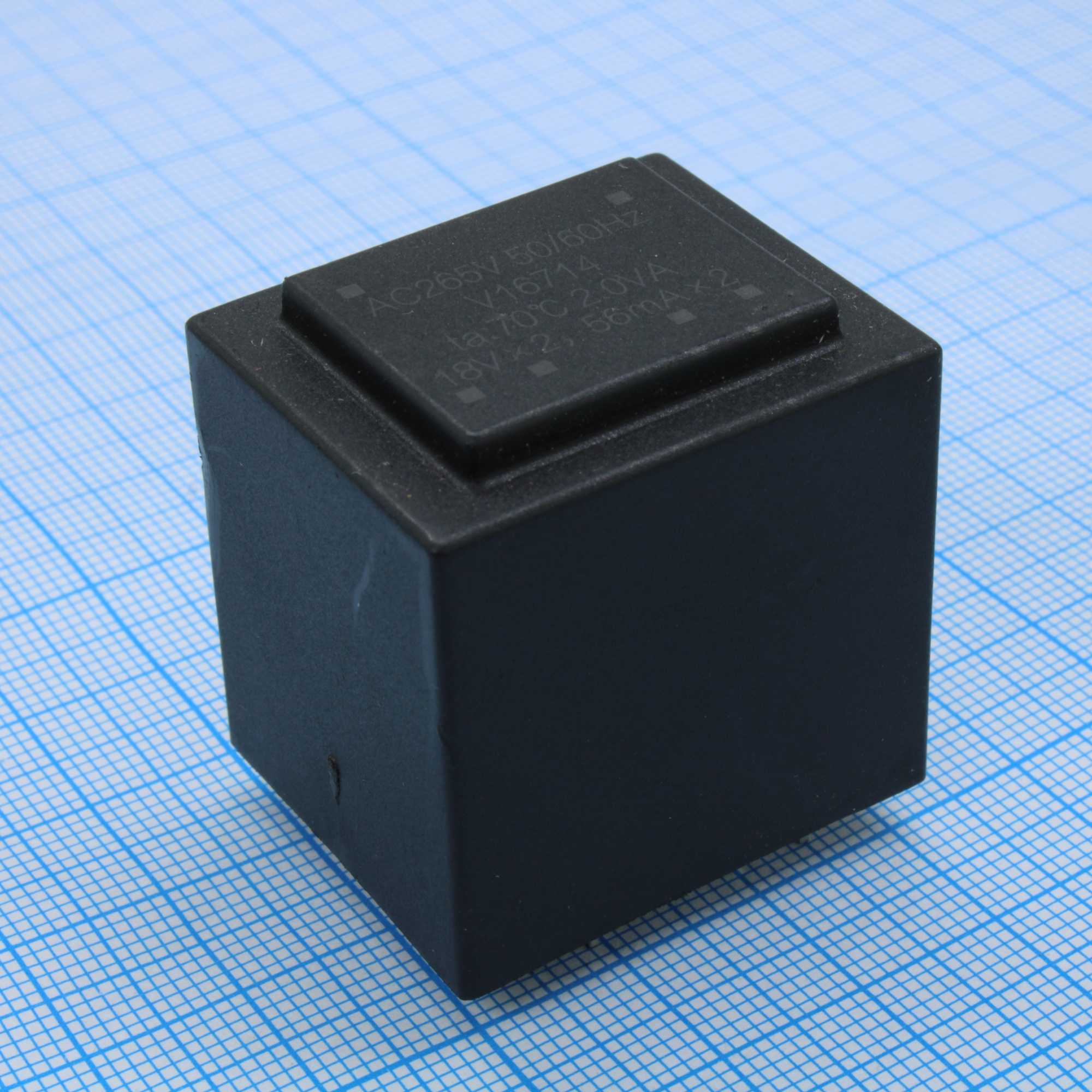 PE302305 - Трансформатор питания 3.6ВА 265В 2х18В 2х56мА ta 70B (EI 30/23)35.5мм