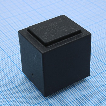 PE302305 - Трансформатор питания 3.6ВА 265В 2х18В 2х56мА ta 70B (EI 30/23)35.5мм