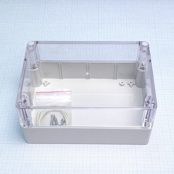 G223C - Герметичный корпус из поликарбоната с прозрачной крышкой, IP65, светло-серый