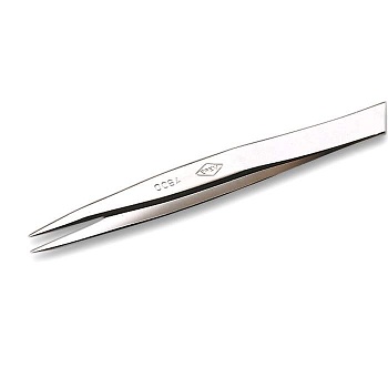 OOSA - Специальная нержавеющая сталь, не магнитится. Очень прочный пинцет общего применения. Внутренние стороны концов плоские и ровные, с плотным смыканием, 120 мм, 14 г