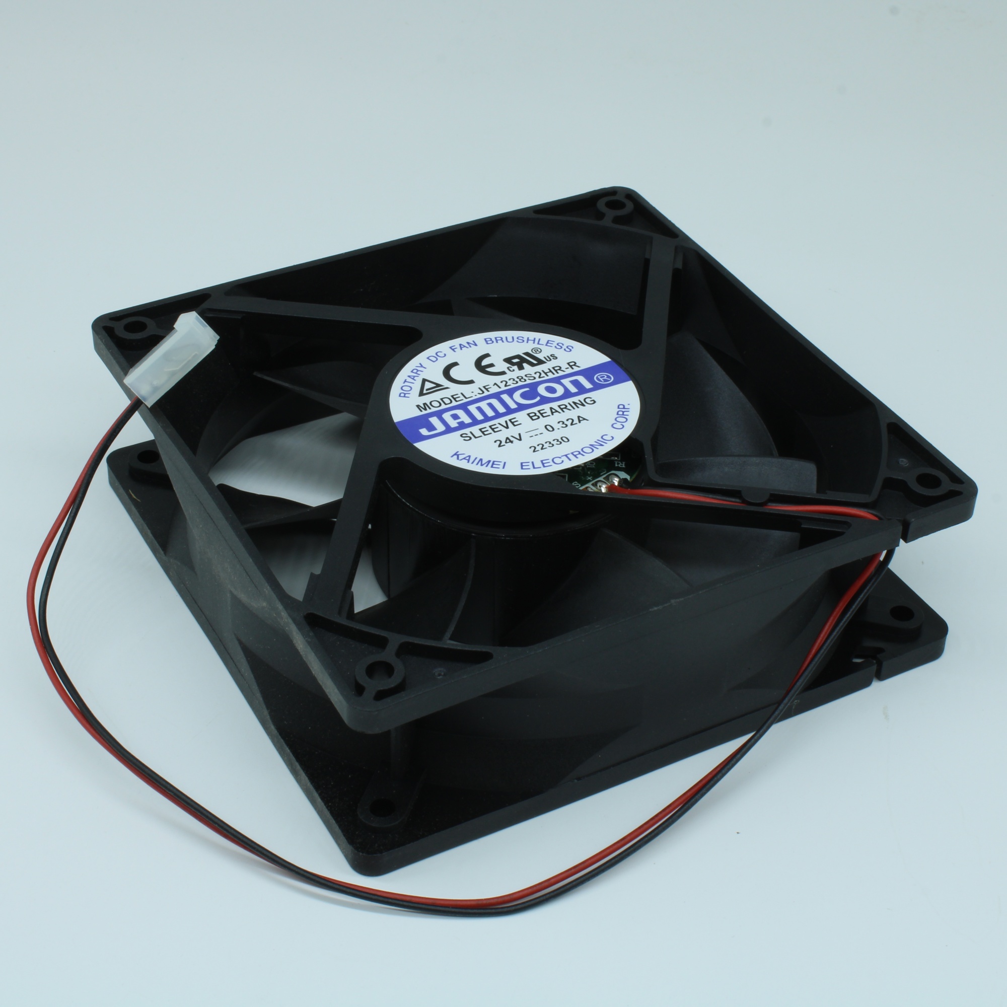 JF1238S2HR-R - вентилятор 24В 120х120х38мм подшипник скольжения авторестарт