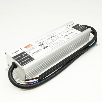 HLG-240H-48B - AC-DC, 240Вт, IP67, вход 90…305В AC, 47…63Гц/127…431В DC, ККМ, выход 48В/5А, димминг 3-в-1, изоляция 3750В AC, в кожухе 244х68х39мм, -40…+70°С