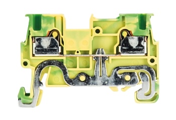 Клемма WTP 1,5 PE - Заземляющая клемма, тип фиксации провода: push-in, номинальное сечение: 1,5 мм кв., 500V, ширина: 3,5 мм, цвет: желто-зеленый, тип монтажа: DIN 35