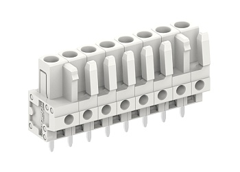 Розеточный разъем на плату 450768 - Розеточный разъем, вертикальный, на плату, шаг: 5.0 мм, 18 полюсов, фиксация на плате пайкой, исполнение: стандартное, 320V, 12A, цвет: серый Розеточный разъем на плату 450768 - Розеточный разъем, вертикальный, на плату, шаг: 5.0 мм, 18 полюсов, фиксация на плате пайкой, исполнение: стандартное, 320V, 12A, цвет: серый