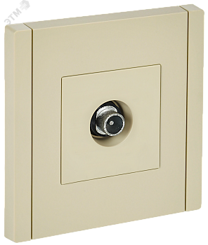 FORTE&PIANO Розетка TV проходная FP429 ваниль IEK FP-A10-P-K10