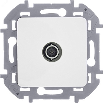 Розетка телевизионная TV Inspiria 2дБ 0-2400мГц с топологией "звезда" механизм бел. Leg 673850