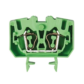 Клемма WKF 2,5/MD/15 GREEN - Сдвоенная проходная клемма, тип фиксации провода: пружинный, номинальное сечение: 2,5 мм кв., 24A, 800V, ширина: 10 мм, цвет: зеленый, тип монтажа: DIN 15