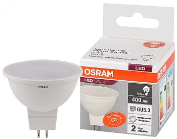 Лампа светодиодная LED Value LVMR1635 5SW/840 5Вт GU5.3 230В 10х1 RU OSRAM 4058075582422