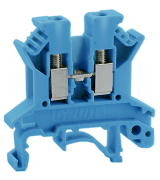 Проходная клемма UKJ-2.5N(BU) - Проходная клемма, тип фиксации провода: винтовой, номинальное сечение: 2,5 мм кв., 24A, 800V, ширина: 5,2 мм, цвет: синий, тип монтажа: DIN 35