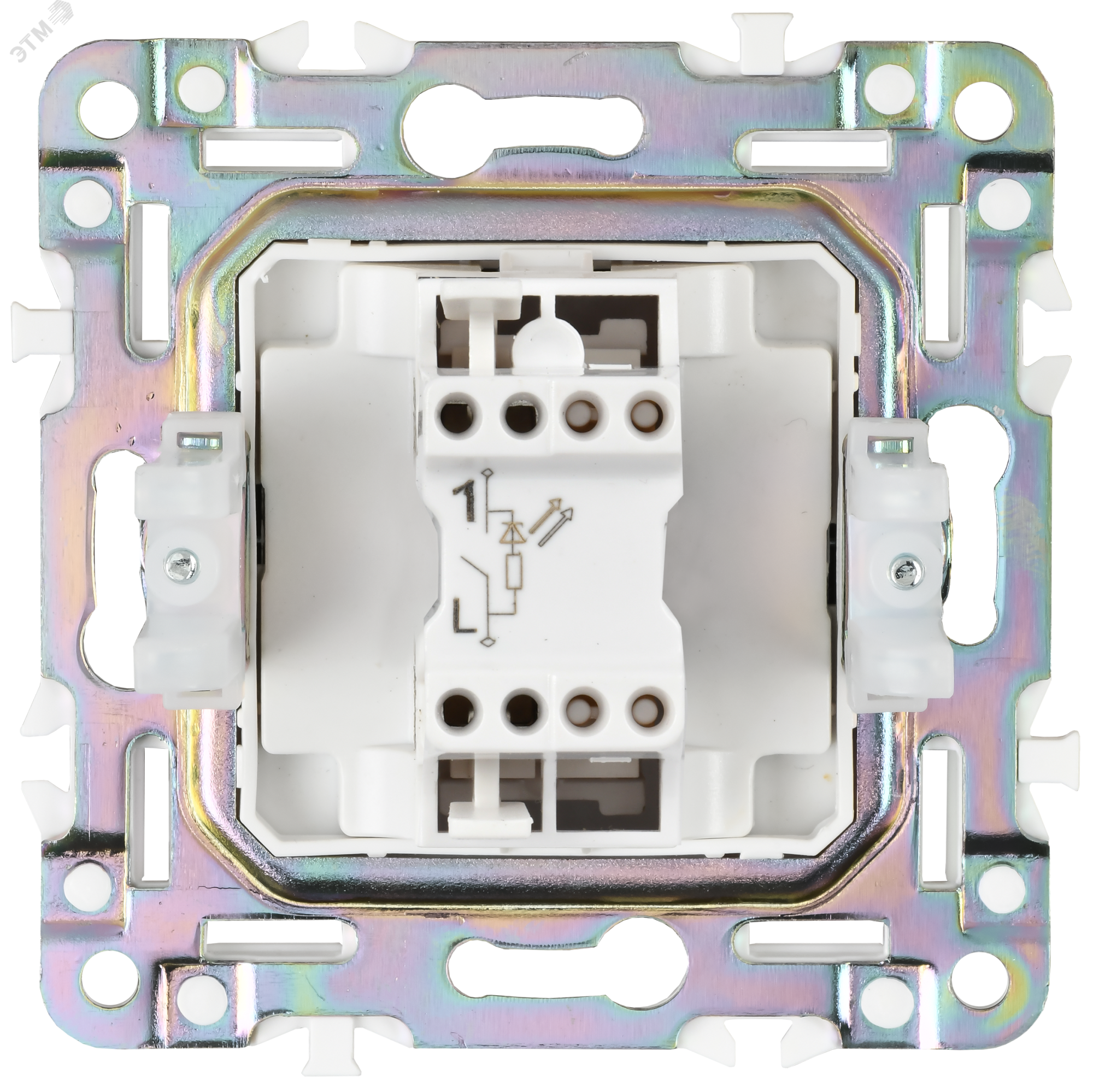 SKANDY Выключатель 1-клавишный с индикацией 10А SK-V07Gr серый IEK SK-V10-1-10-K03