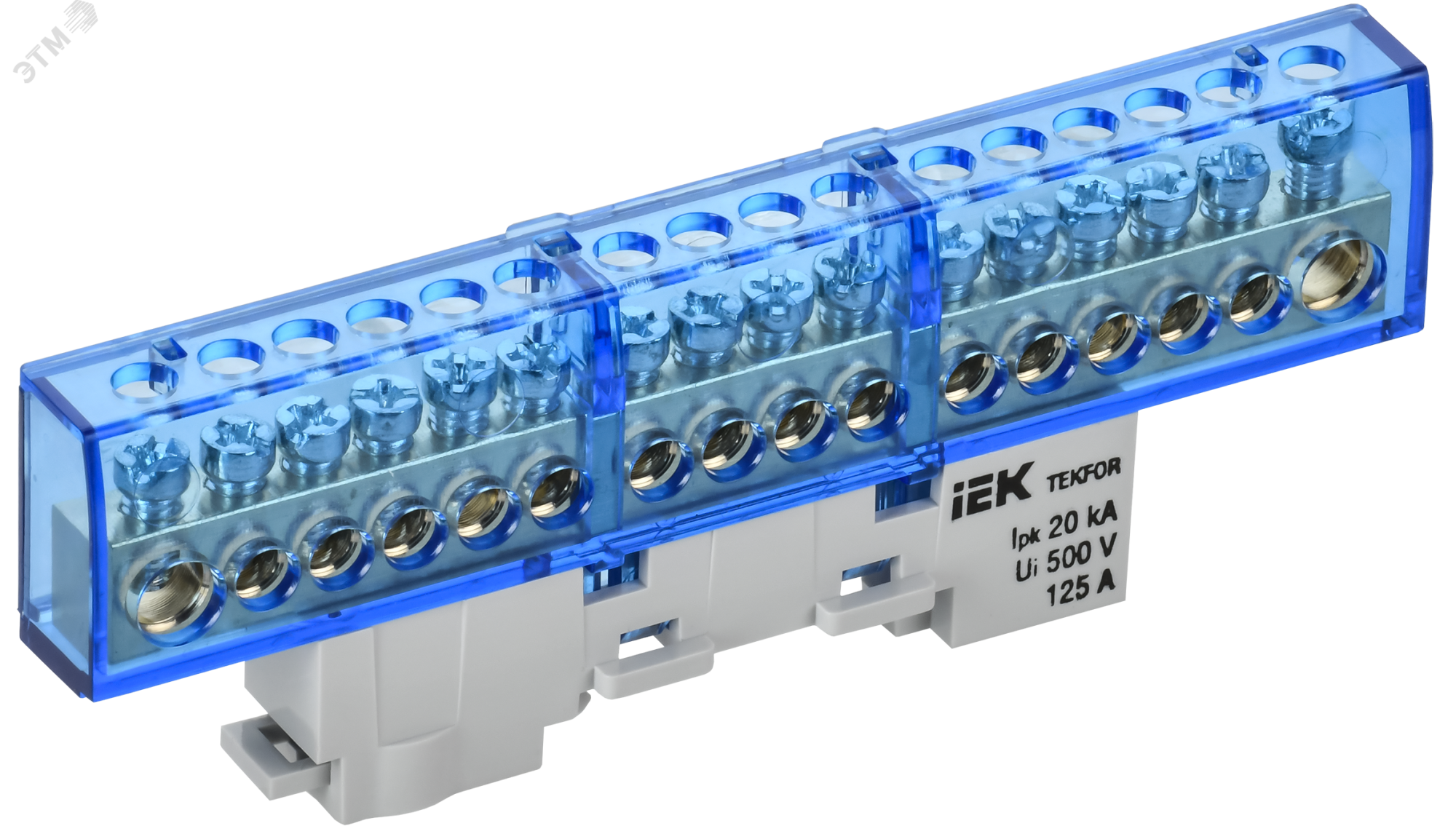 TEKFOR Шина N ноль изолированная на универсальном держателе 8х12-16-С IEK TF-NN20-16-KL-K07