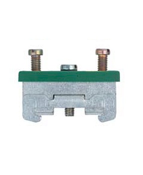 Клемма заземл. 9700 A / 35 E S35 - Заземляющая клемма, тип фиксации провода: винтовой, номинальное сечение: 35 мм кв., ширина: 17 мм, цвет: зеленый, тип монтажа: DIN 35 35