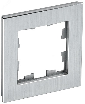 Рамка 1-м BRITE РУ-1-1-БрА металл алюм. BR-M12-M-K47