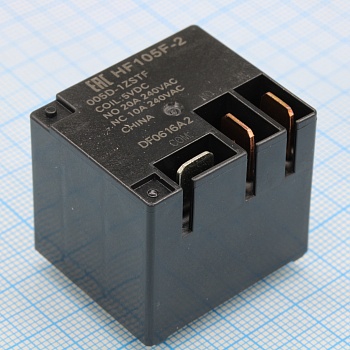 HF105F-2/005D-1ZSTF - Реле силовое миниатюрное 20А одна контактная группа на переключение катушка 5В