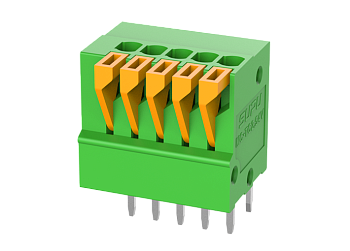 Клемма на плату MC-TC2.54V15P-N-0001 - Клемма, вертикальный, подвод кабеля, на плату, шаг: 2.54 мм, 15 полюсов, фиксация провода Push-In исполнение: два вывода на полюс, 130V, 6A, цвет: зеленый Клемма на плату MC-TC2.54V15P-N-0001 - Клемма, вертикальный, подвод кабеля, на плату, шаг: 2.54 мм, 15 полюсов, фиксация провода Push-In исполнение: два вывода на полюс, 130V, 6A, цвет: зеленый