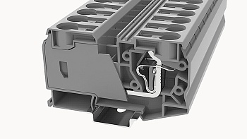 Проходная клемма WS35-01P-11 - Проходная клемма, тип фиксации провода: пружинный, номинальное сечение: 35 мм кв., 125A, 800V, ширина: 16 мм, цвет: серый, тип монтажа: DIN35