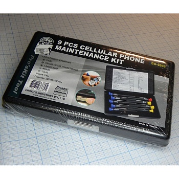 SD-9806 - Профессиональный набор отверток для разборки и сборки мобильных телефонов. Содержит отвертки с прямым шлицем, крестовые,