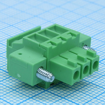 15EDGKAM-3.5-03P-14-100A(H) - Разъемный клеммный блок, 3 контакта шаг 3.5мм