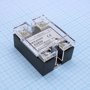 Твердотельное реле, без колодки SSE02 - Твердотельное реле, однофазное, максимальный ток нагрузки: 20A, коммутируемое напряжение: 4 - 480VAC, управляющее напряжение: 3 - 32VDC