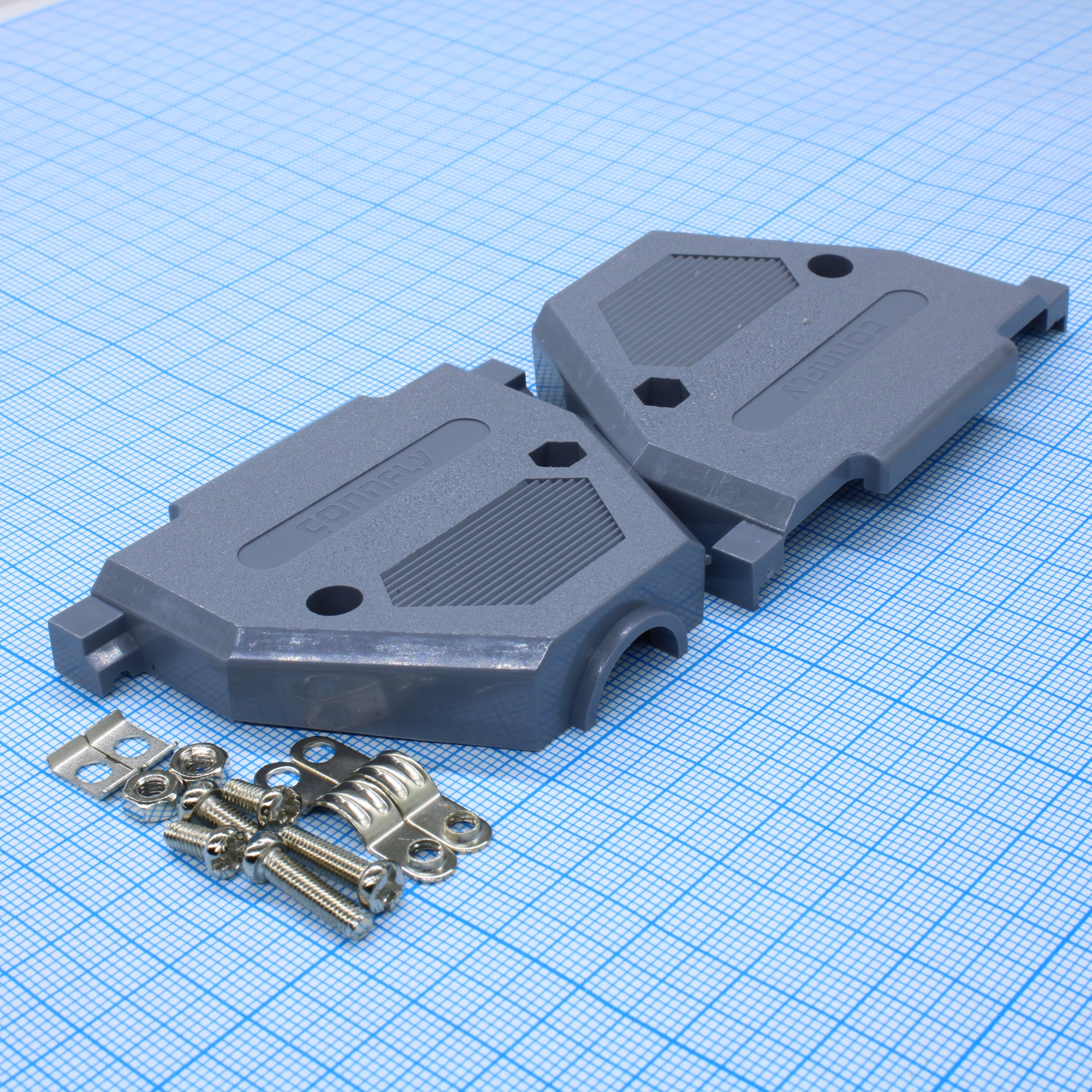 DS1045-37AP1S1-B - Кожух для D-SUB разьема 37 pin, пластик, серый