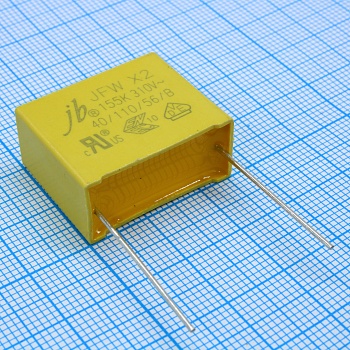 JFW0A9155K225000B - Конденсатор помехоподавляющий X2  1.5мкФ 310В переменного тока ±10% (26x21.5х12мм) радиальный 22.5мм