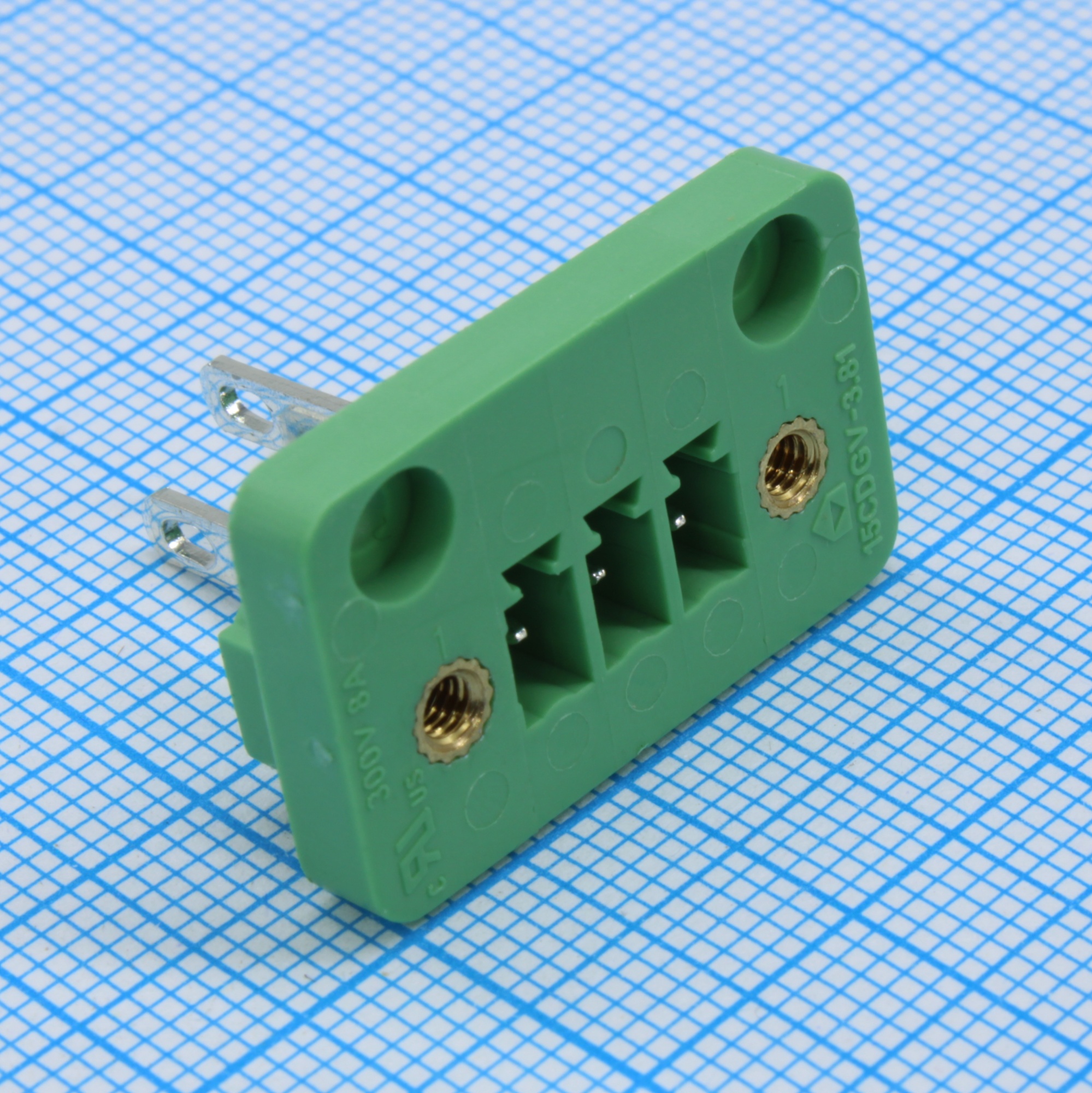 15CDGV-3.81-03P-14-00A(H) - Разъемный клеммный блок на панель, 3 контакта. Серия 15CDGV-3.81