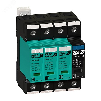 Ограничитель импульсных перенапряжений (УЗИП) OptiDin OM-I-3+Nu-280/12,5/R 114277