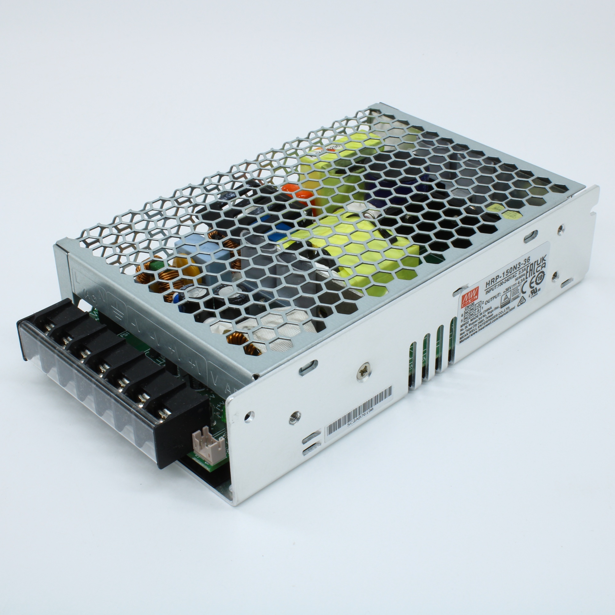 HRP-150N3-36 - AC-DC, 154.8Вт, выход 36В/0...4.3A, рег. вых 28.8…39.6 В , вход 85…264В AC, 47…63Гц / 120…370 В DC,  изоляция 3000В AC, в кожухе 159x97x38мм, -40…+70°С, кратковременная пиковая мощность 300%