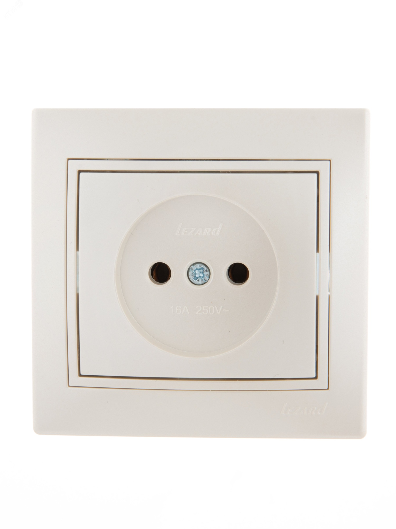 Розетка 1-м СП Mira 16А IP20 без заземл. со вставкой керамика жемчуж./бел. перламутр. 701-3030-121