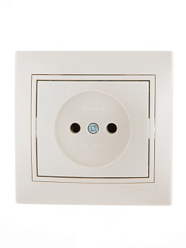 Розетка 1-м СП Mira 16А IP20 без заземл. со вставкой керамика жемчуж./бел. перламутр. 701-3030-121